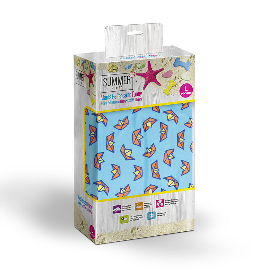 Summer Vibes Funny Tapete Refrescante para c&atilde;es e gatos, , large Imagem n&uacute;mero 2