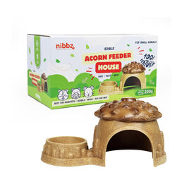 Nibbz Casa de Bolota com Comedouro Suplemento alimentar para roedores