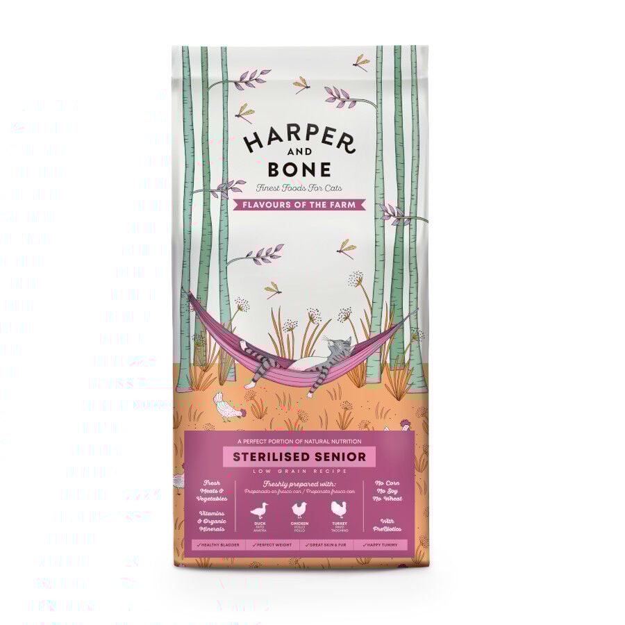 5 kg Harper & Bone Flavours Farm Ra&ccedil;&atilde;o de frango e peru para gatos esterilizados s&eacute;niores, , large Imagem n&uacute;mero 1