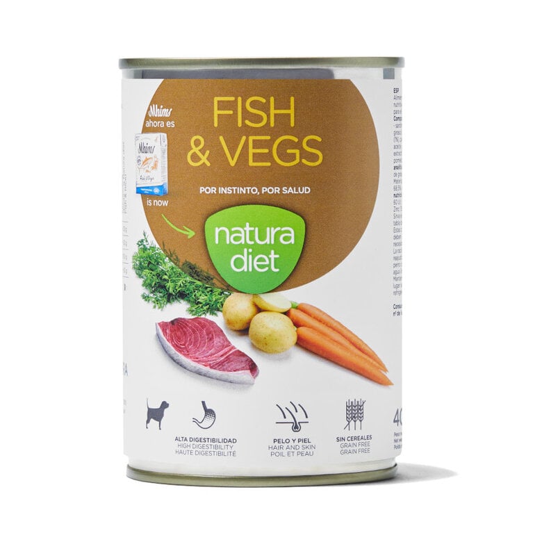 400 g Nature Diet Peixe e Legumes latas para cães,  Imagem número 1 400 g Nature Diet Peixe e Legumes latas para cães, , large Imagem número 1