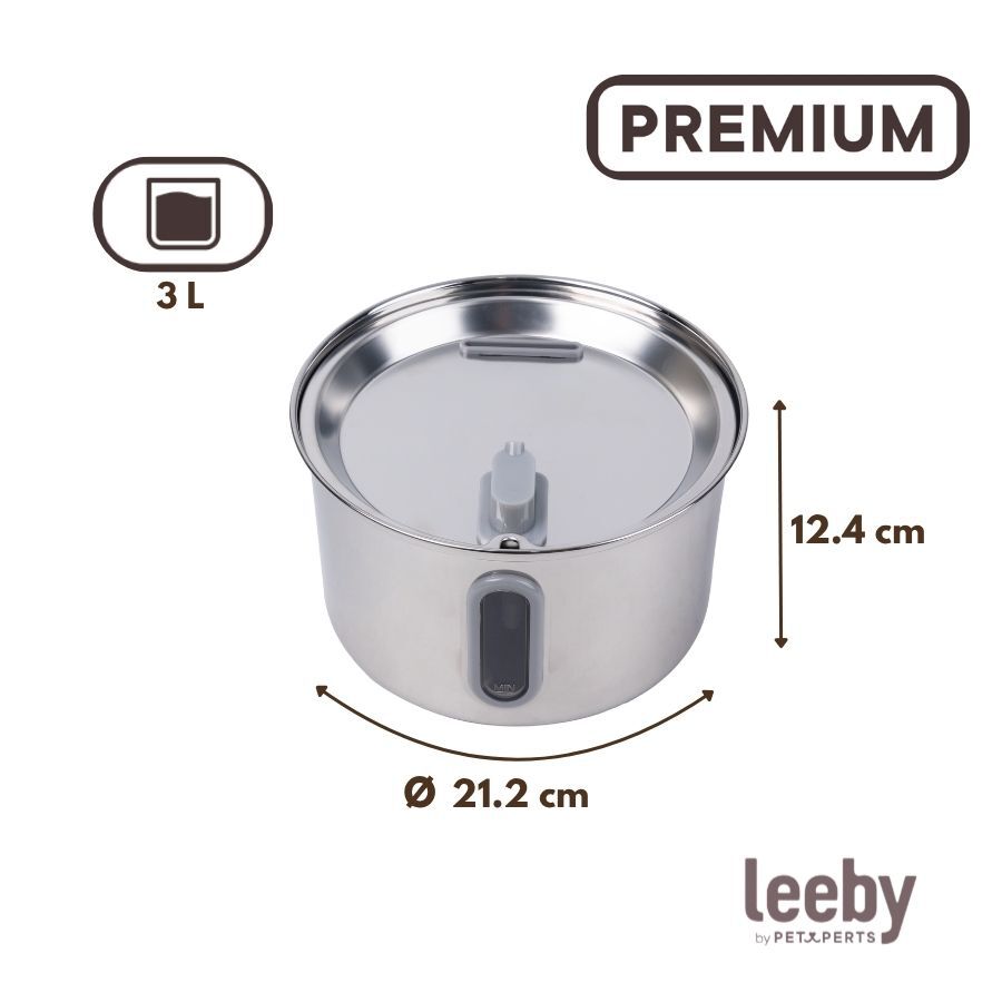 Leeby Bebedouro em A&ccedil;o Inoxid&aacute;vel para c&atilde;es e gatos, , large Imagem n&uacute;mero 4
