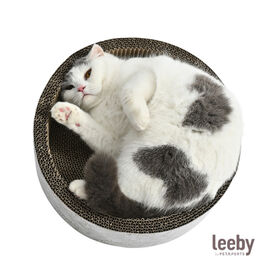 Leeby Domingo cama arranhador de cartão com padrão para gatos