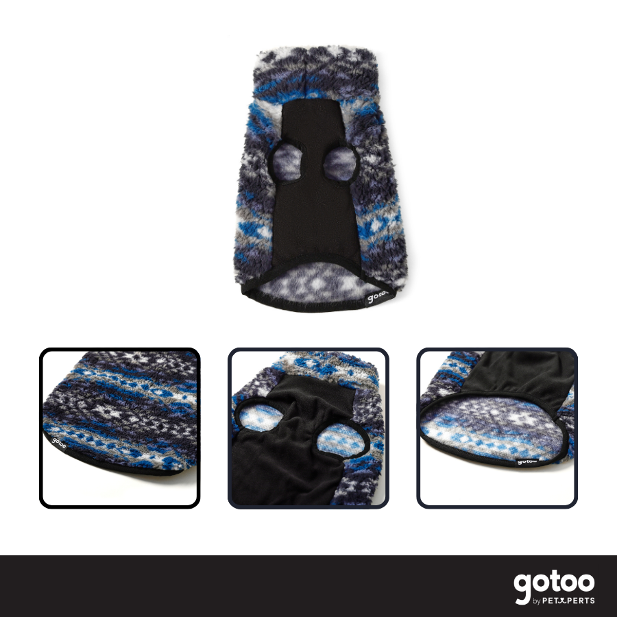 Gotoo Camisola Sherpa com Padr&atilde;o Retro para c&atilde;es, , large Imagem n&uacute;mero 3