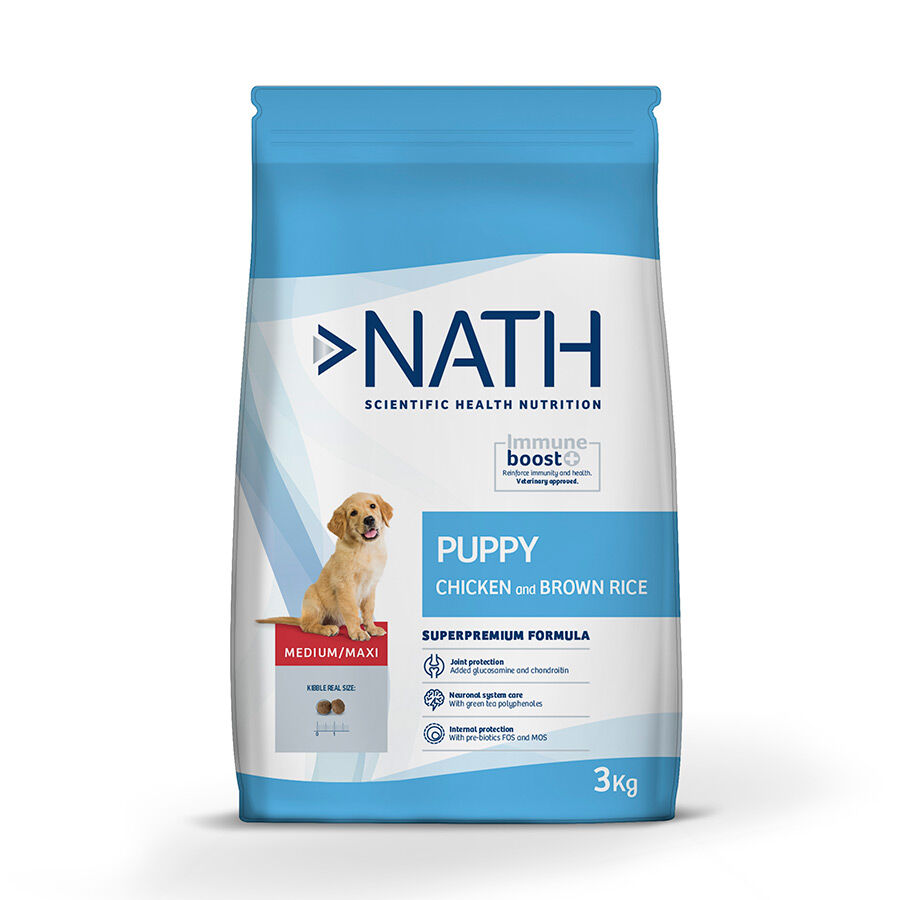 3 kg Nath Puppy Medium Maxi Frango ra&ccedil;&atilde;o para c&atilde;es, , large Imagem n&uacute;mero 1