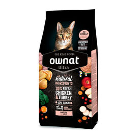 Ownat Ultra Mature Ração de frango e peru para gatos