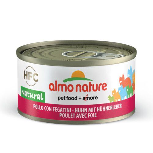 70 g Almo Nature HFC frango e f&iacute;gado lata para gatos, , large Imagem n&uacute;mero 1