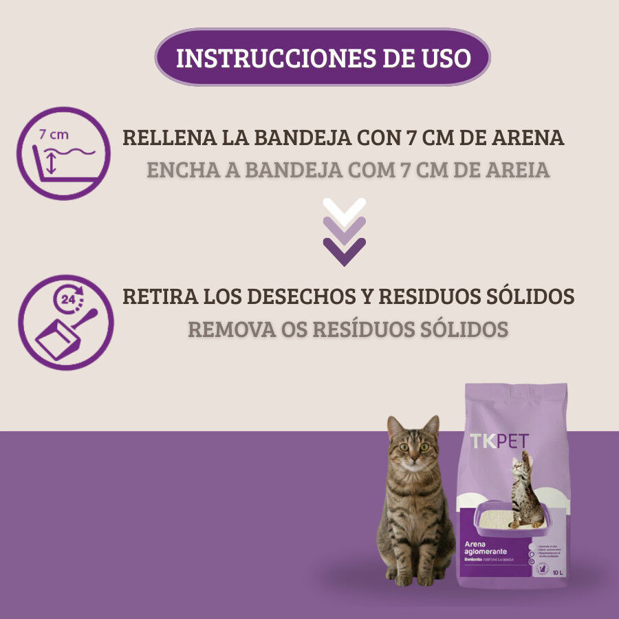 10 L TK-Pet Areia Aglomerante Betonite e Lavanda para gatos, , large Imagem n&uacute;mero 4