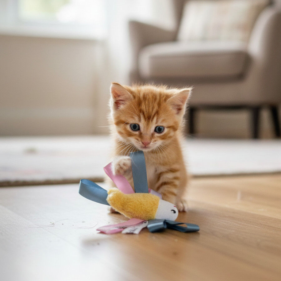 Tootoy! Kitten Peluche Peixe com la&ccedil;o para gatos, , large Imagem n&uacute;mero 1