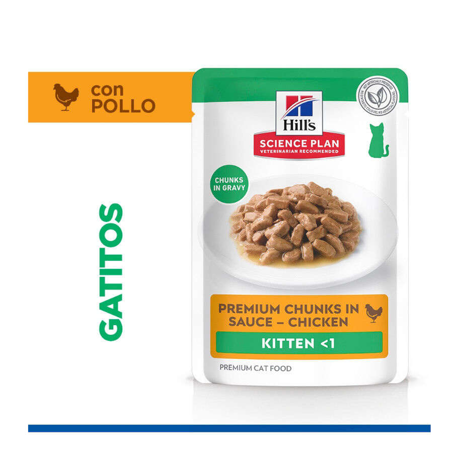 85 g Hill's Science Plan Kitten Frango saqueta em molho, , large Imagem n&uacute;mero 3