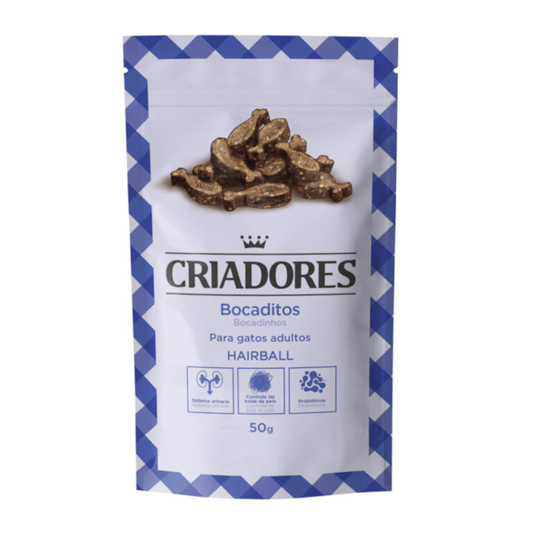 50 g Criadores Snacks Hairball de Peru para gatos,  Imagem número 1 50 g Criadores Snacks Hairball de Peru para gatos, , large Imagem número 1