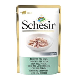 Schesir Adult Atum e Dourada saqueta para gatos