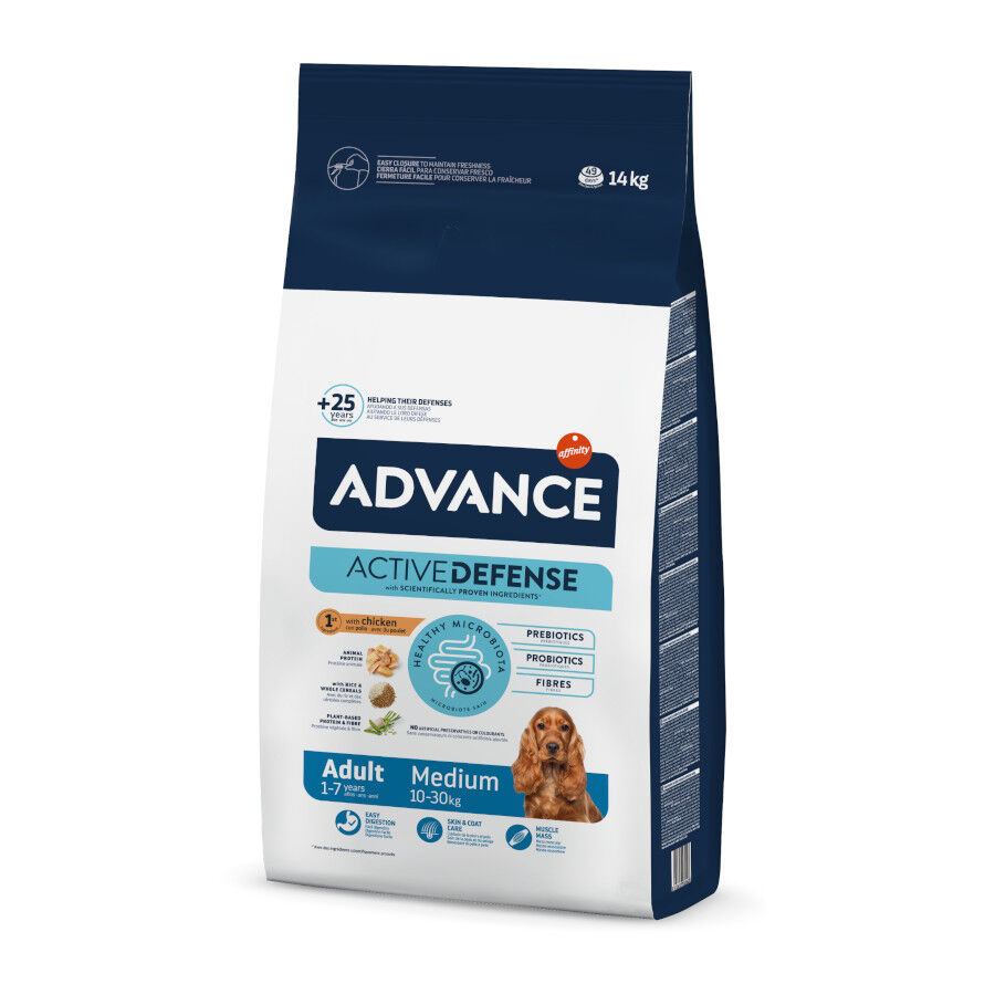 14 kg Advance Active Defense Medium Adult Frango e Arroz ra&ccedil;&atilde;o para c&atilde;es, , large Imagem n&uacute;mero 1
