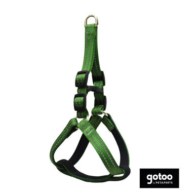 Gotoo Peitoral verde de nylon para cães