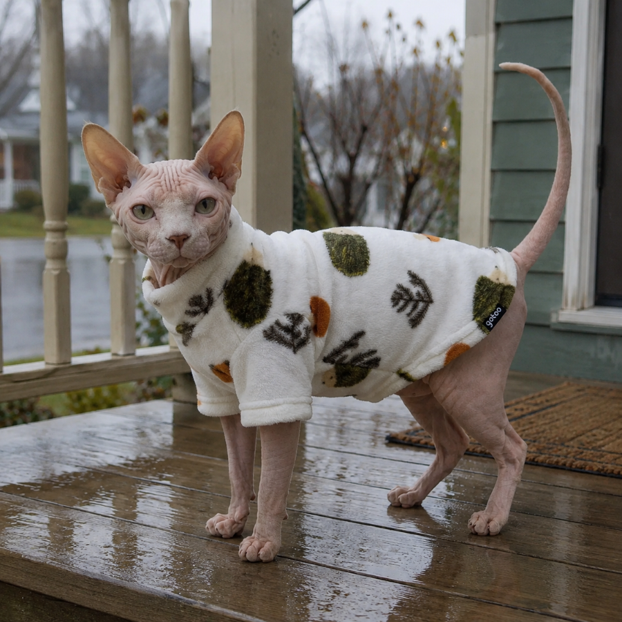 Gotoo Camisola Polar com Padr&atilde;o de Ouri&ccedil;os para gatos, , large Imagem n&uacute;mero 1