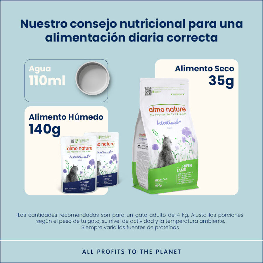 6 saquetas x 70 g Almo Nature Intestinal Help Peixe e Aves saquetas para gatos - Multipack, , large Imagem n&uacute;mero 3