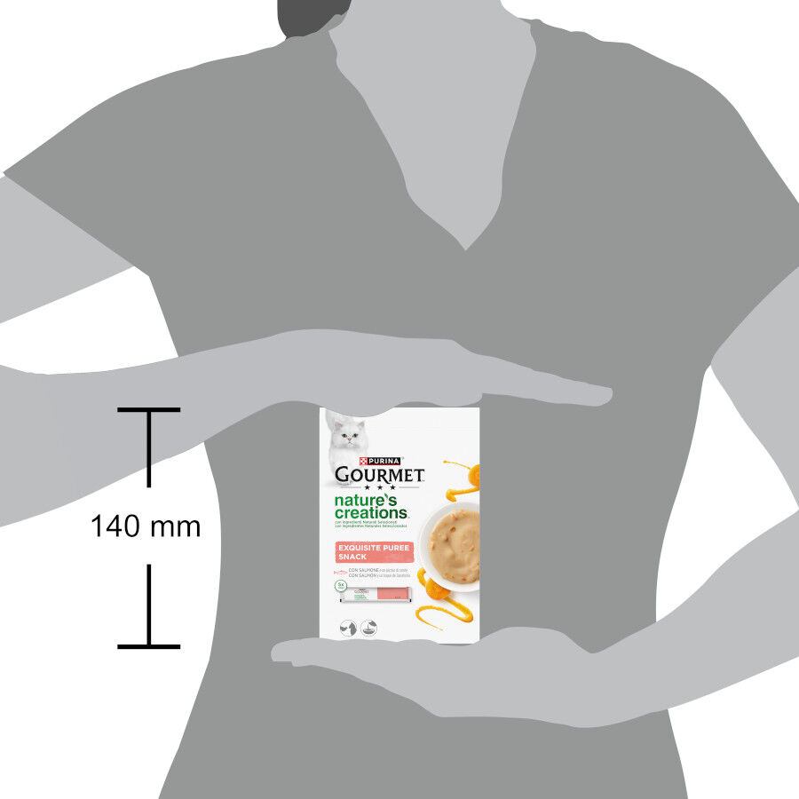 5 saquetas x 10 g Gourmet Nature's Creations Snack H&uacute;mido de Salm&atilde;o para gatos, , large Imagem n&uacute;mero 8
