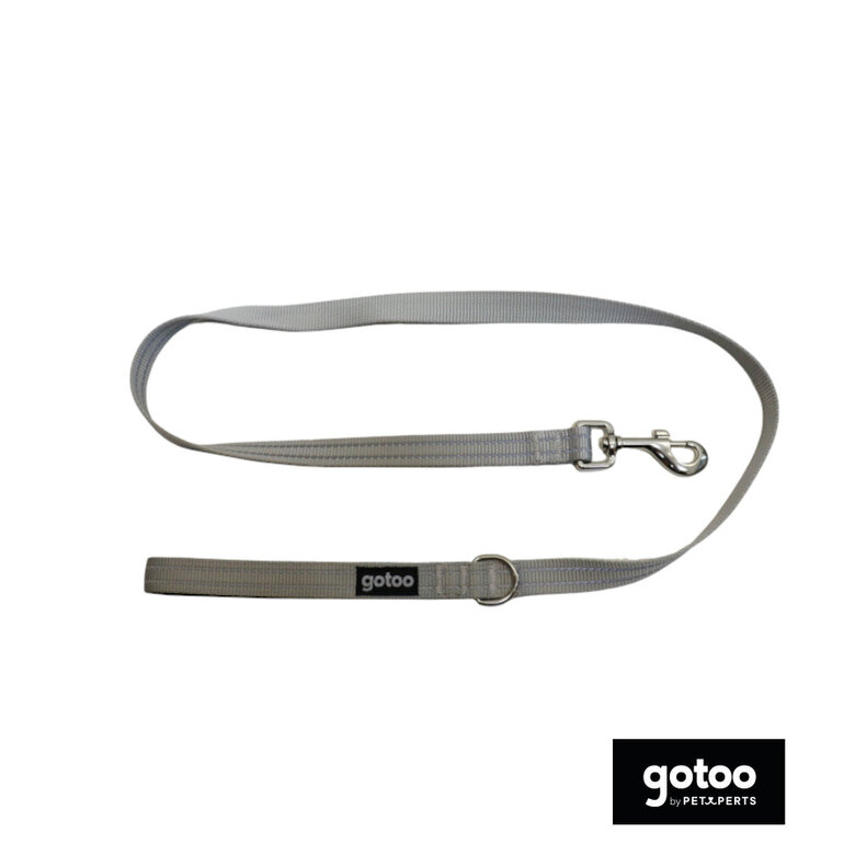 Gotoo Trela de nylon reflexiva cinza para cães,  Imagem número 2 Gotoo Trela de nylon reflexiva cinza para cães, , large Imagem número 2
