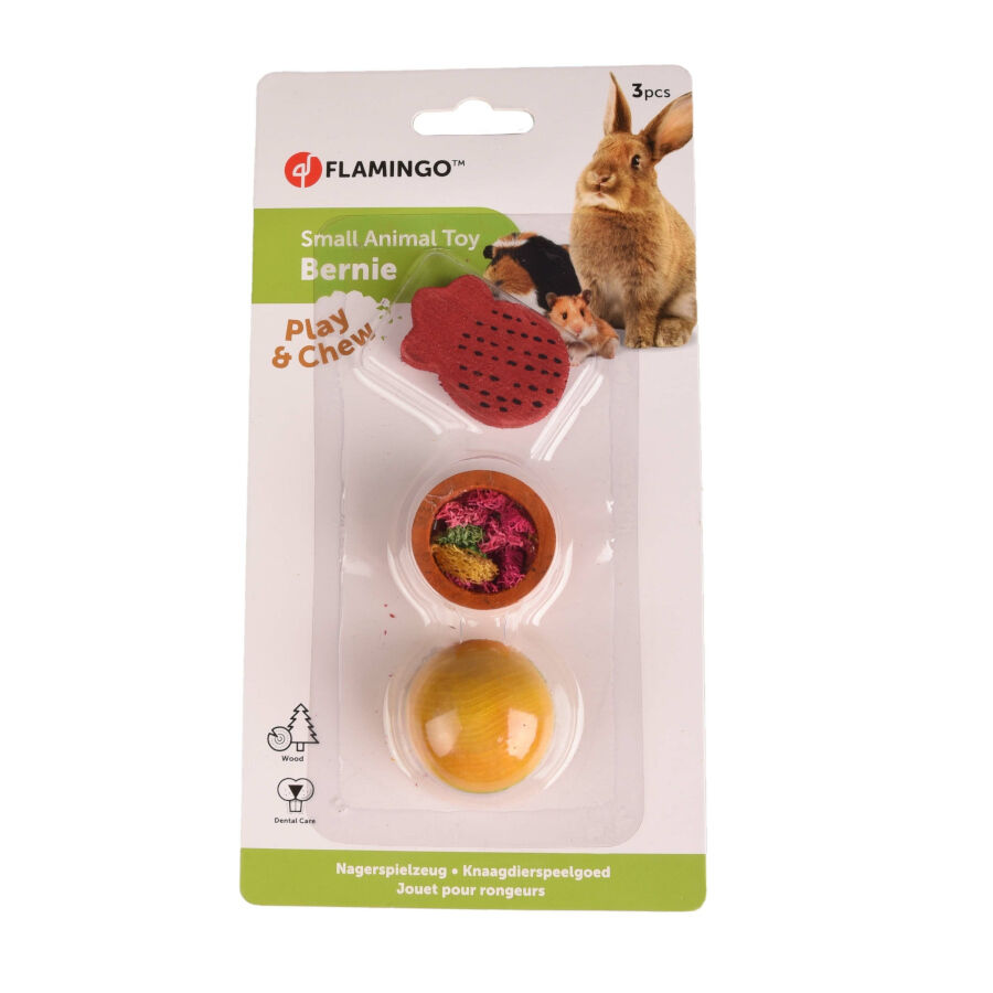 Flamingo Bernie Brinquedos de Madeira para roedores, , large Imagem n&uacute;mero 1