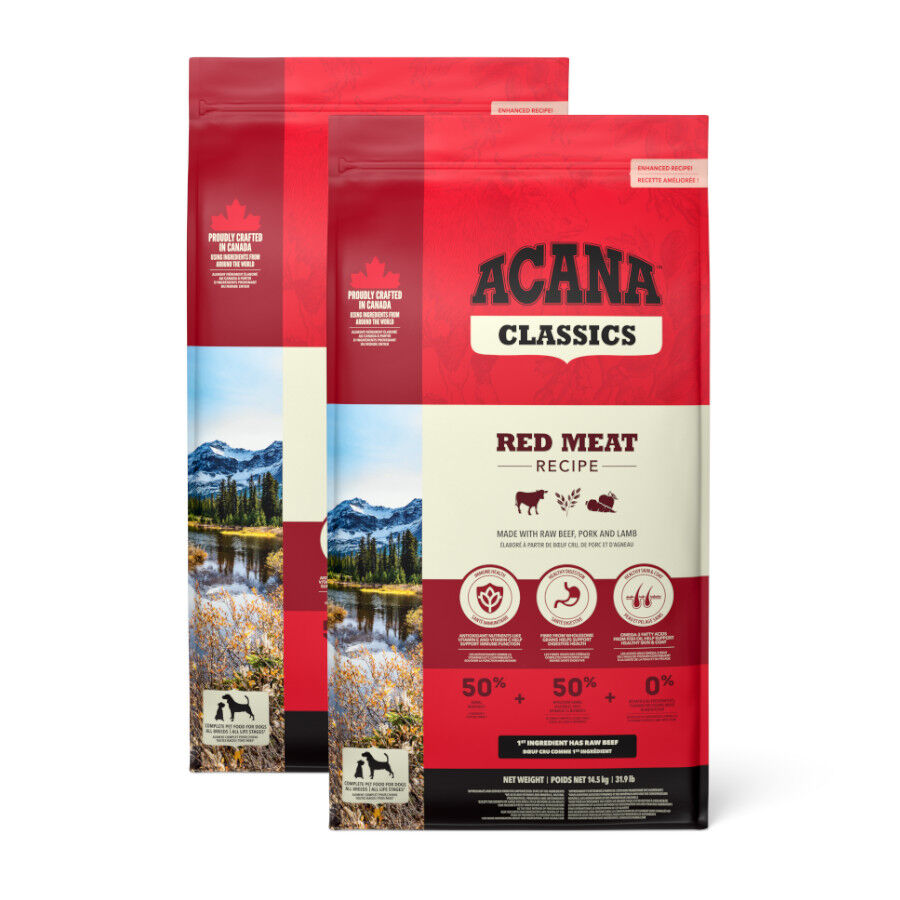 2 x 14.5 kg Acana Classic Red Meat Borrego Ra&ccedil;&atilde;o para c&atilde;es Pack poupan&ccedil;a!, , large Imagem n&uacute;mero 1