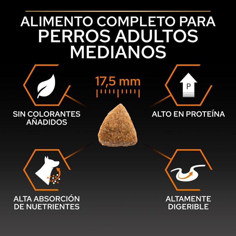 16.5 kg (14 + 2.5 kg grátis!) Pro Plan Medium Adult Frango ração para cães,  Imagem número 6 16.5 kg (14 + 2.5 kg grátis!) Pro Plan Medium Adult Frango ração para cães, , large Imagem número 6