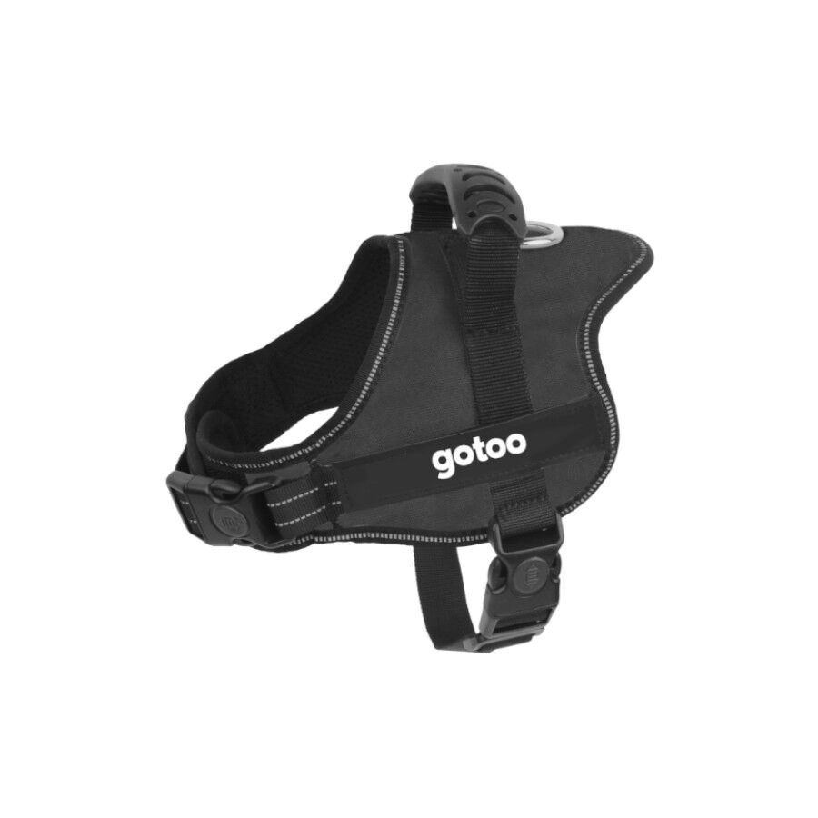 Gotoo Peitoral anti-pux&otilde;es Preto para C&atilde;es, , large Imagem n&uacute;mero 1
