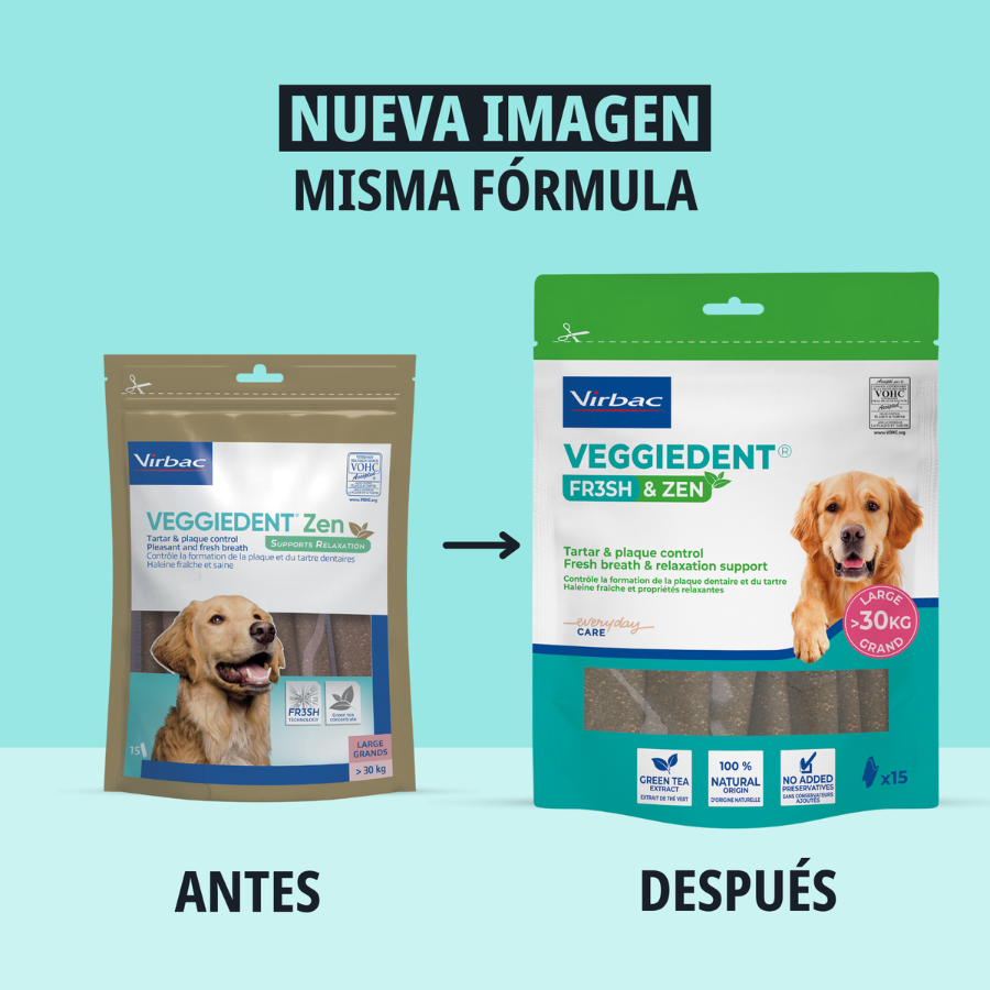 15 sticks Virbac L&aacute;minas Veggiedent Zen L para c&atilde;es, , large Imagem n&uacute;mero 3