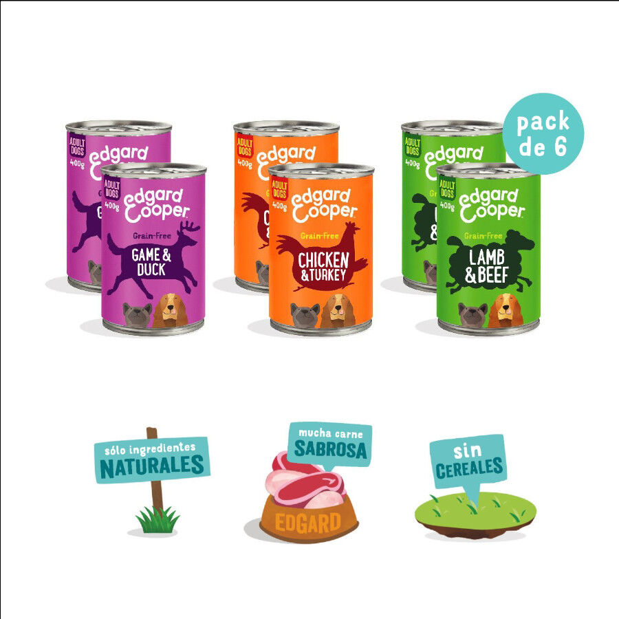 6 latas x 400 g Edgard y Cooper latas para c&atilde;es- Multipack 6, , large Imagem n&uacute;mero 4
