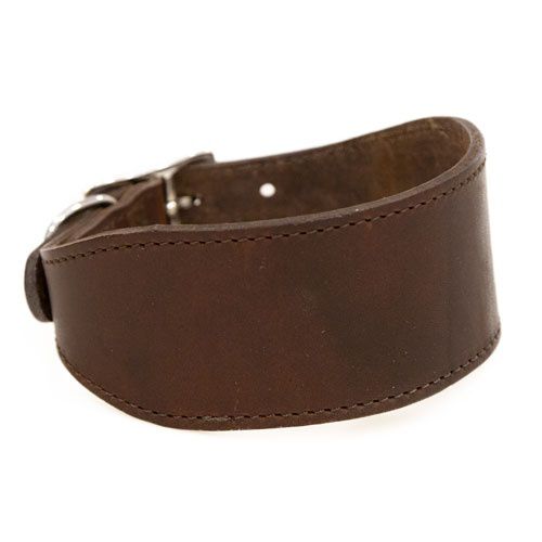 TK-Pet Namur marr&oacute;n collar de cuero para galgos Imagem n&uacute;mero 1