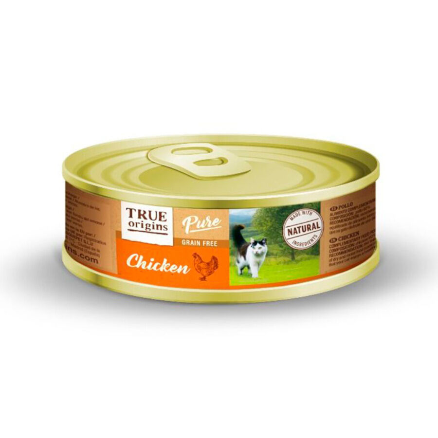 85 g True Origins Pure Adult Frango em lata para gatos, , large Imagem n&uacute;mero 1