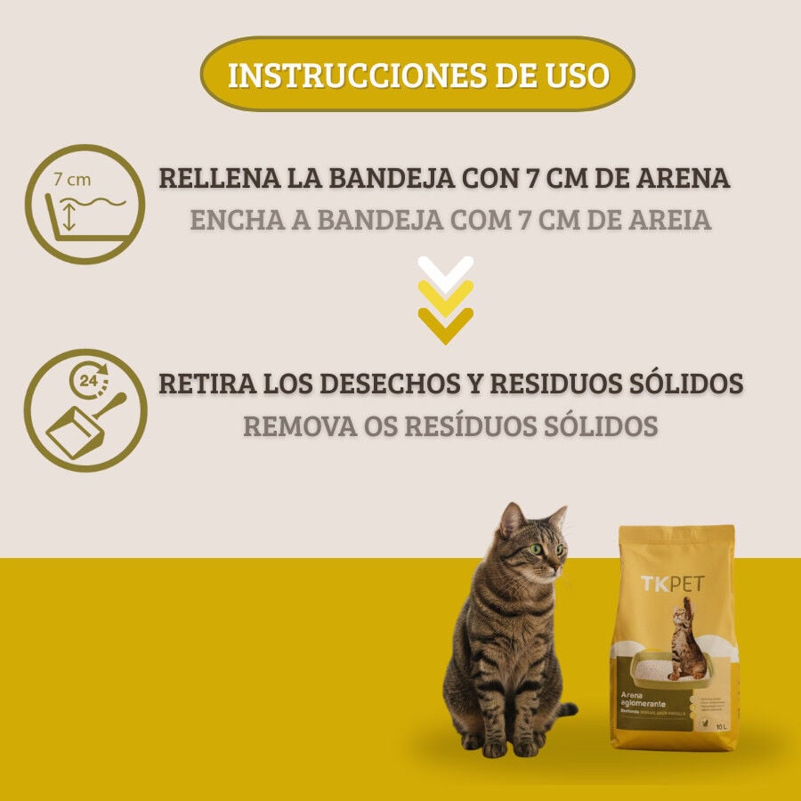 10 L TK-Pet Areia Aglomerante de Bentonite e Marselha para gatos, , large Imagem n&uacute;mero 4