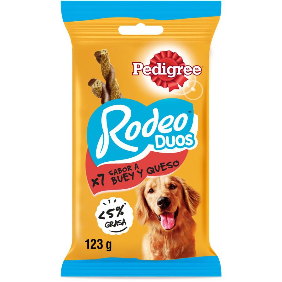 14 sticks Pedigree Rodeo Duos snacks queijo e boi para c&atilde;es Pack poupan&ccedil;a!, , large Imagem n&uacute;mero 1