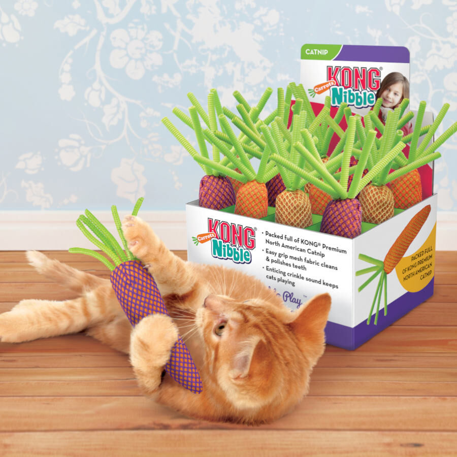 Kong Nibble Cenoura de peluche para gatos, , large Imagem n&uacute;mero 2