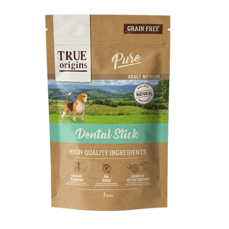 7 sticks True Origins Pure Medium Adult Snacks Dentários para cães,  Imagem número 1 7 sticks True Origins Pure Medium Adult Snacks Dentários para cães, , large Imagem número 1