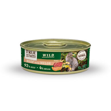 True Origins Wild Adult Carne e Melão lata para gatos