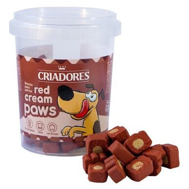 Criadores Biscoitos Red Cream Paws para cães