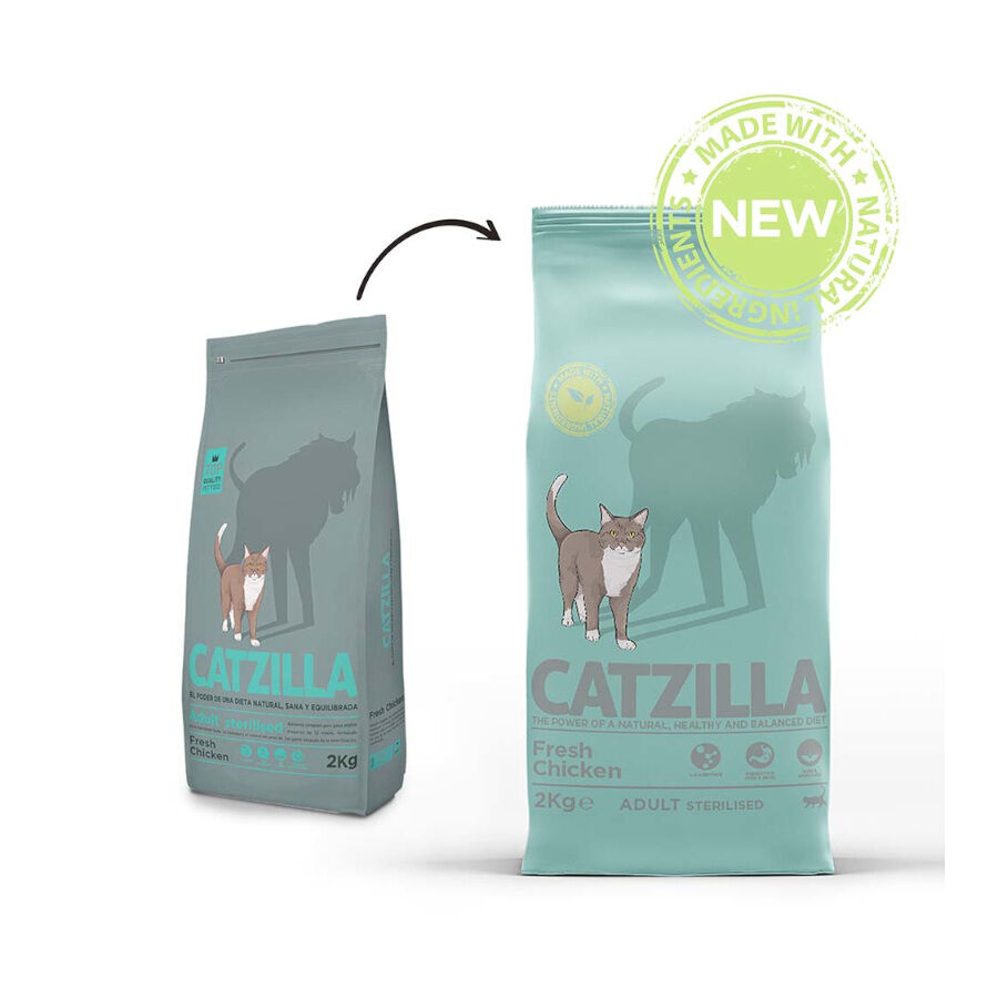 2 kg Catzilla Adult Sterilised Ra&ccedil;&atilde;o para Gatos Esterilizados, , large Imagem n&uacute;mero 2