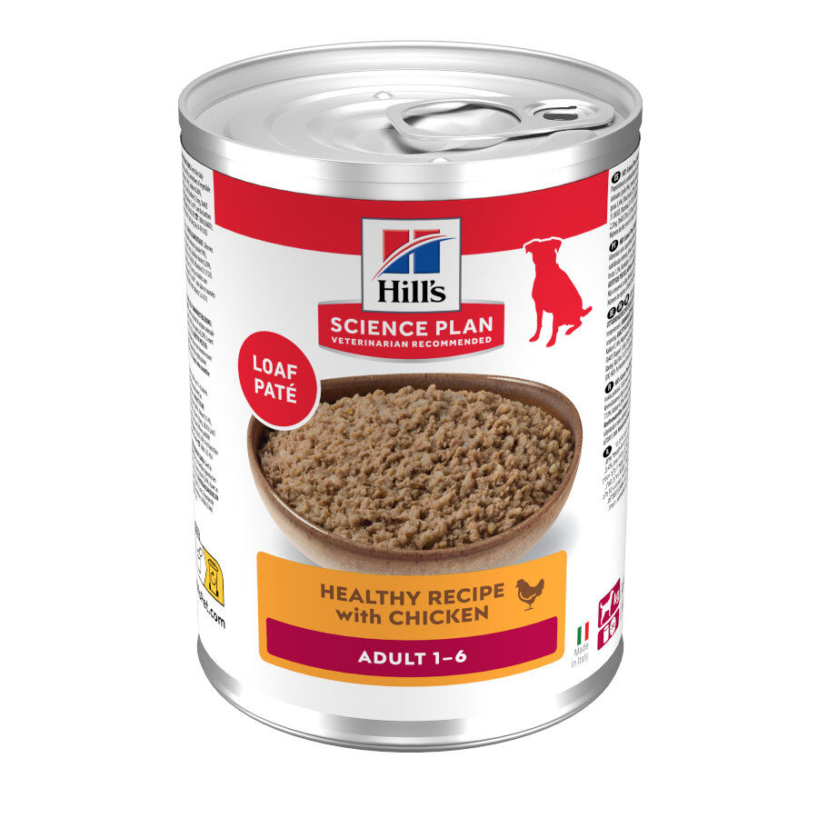 48 latas x 370 g Hill's Science Plan Adult 1-6 Frango, peru e carne de vaca em lata para c&atilde;es Pack poupan&ccedil;a!, , large Imagem n&uacute;mero 1