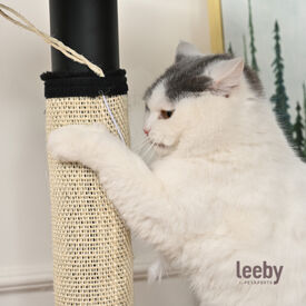 Leeby Tito arranhador para pé de mesa com brinquedo para gatos