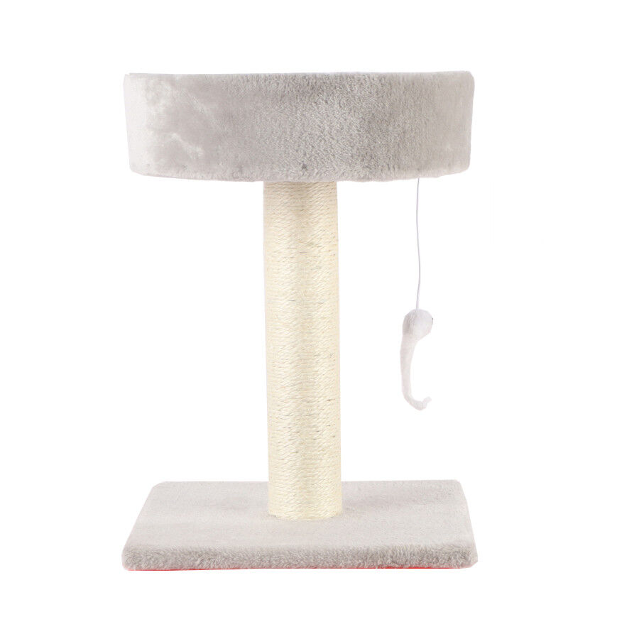 Leeby Tigrou arranhador com cama e brinquedo cinzento para gatos, , large Imagem n&uacute;mero 3