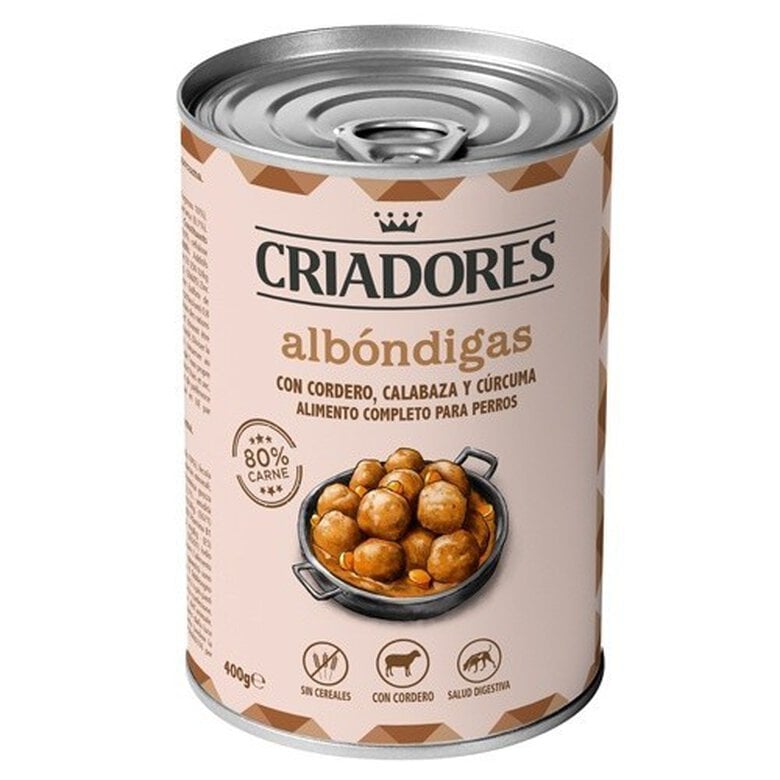 400 g Criadores Almôndegas Cordeiro lata para cães,  Imagem número 1 400 g Criadores Almôndegas Cordeiro lata para cães, , large Imagem número 1