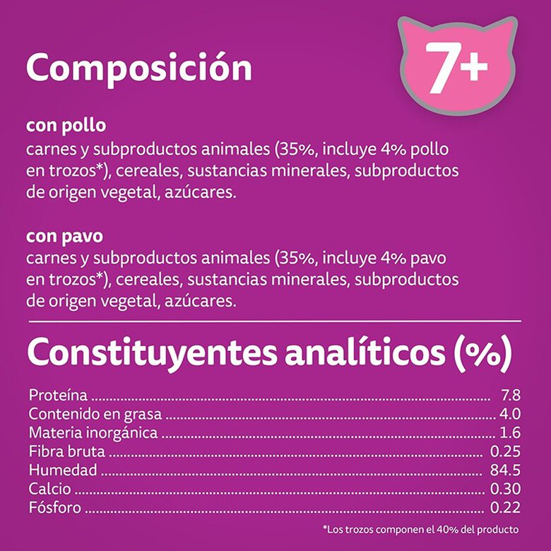 4 saquetas x 85 g Whiskas Aves Geleia em Saqueta para Gatos Senior,  Imagem número 3 4 saquetas x 85 g Whiskas Aves Geleia em Saqueta para Gatos Senior, , large Imagem número 3