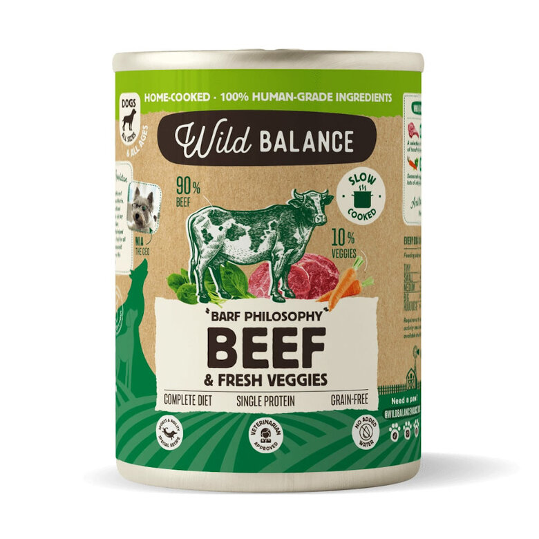 400 g Wild Balance BARF de Vitela e Legumes em lata para cães,  Imagem número 1 400 g Wild Balance BARF de Vitela e Legumes em lata para cães, , large Imagem número 1