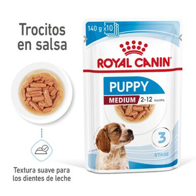 Pack 10 Saquetas Royal Canin Húmido Medium Puppy 85 g