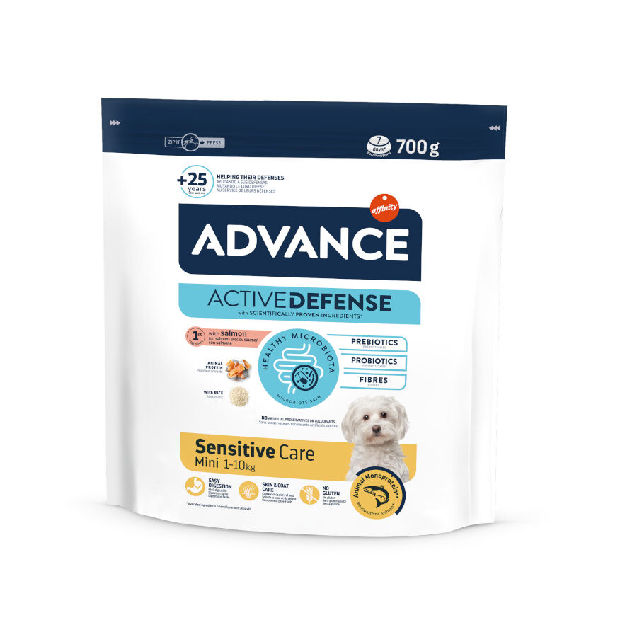 Advance Active Defense Mini Sensitive Salm&atilde;o e Arroz ra&ccedil;&atilde;o para c&atilde;es, , large Imagem n&uacute;mero 1
