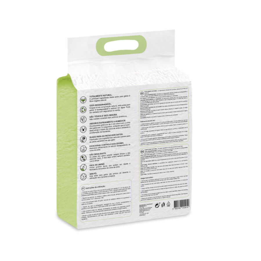 6 L Happy Meow Natural Tofu Aglomerante Ch&aacute; Verde para gatos, , large Imagem n&uacute;mero 5