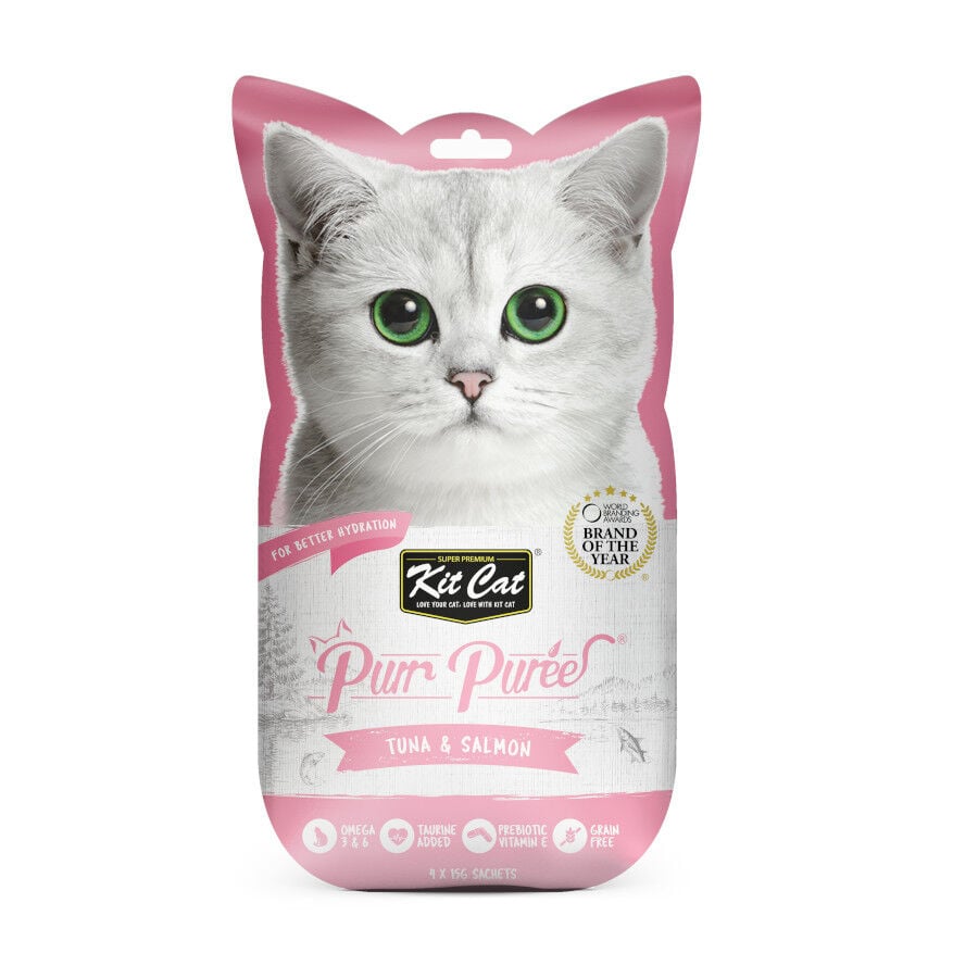 Kit Cat PurPuree Snack de atum e salm&atilde;o para gatos, , large Imagem n&uacute;mero 1