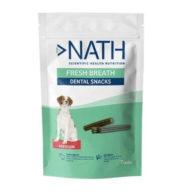 Nath Snacks Dentários Medium Fresh Breath para cães
