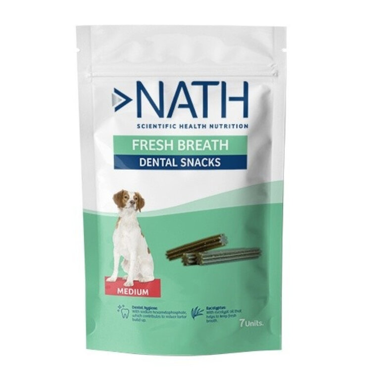 Nath Snacks Dentários Medium Fresh Breath para cães, , large image number null