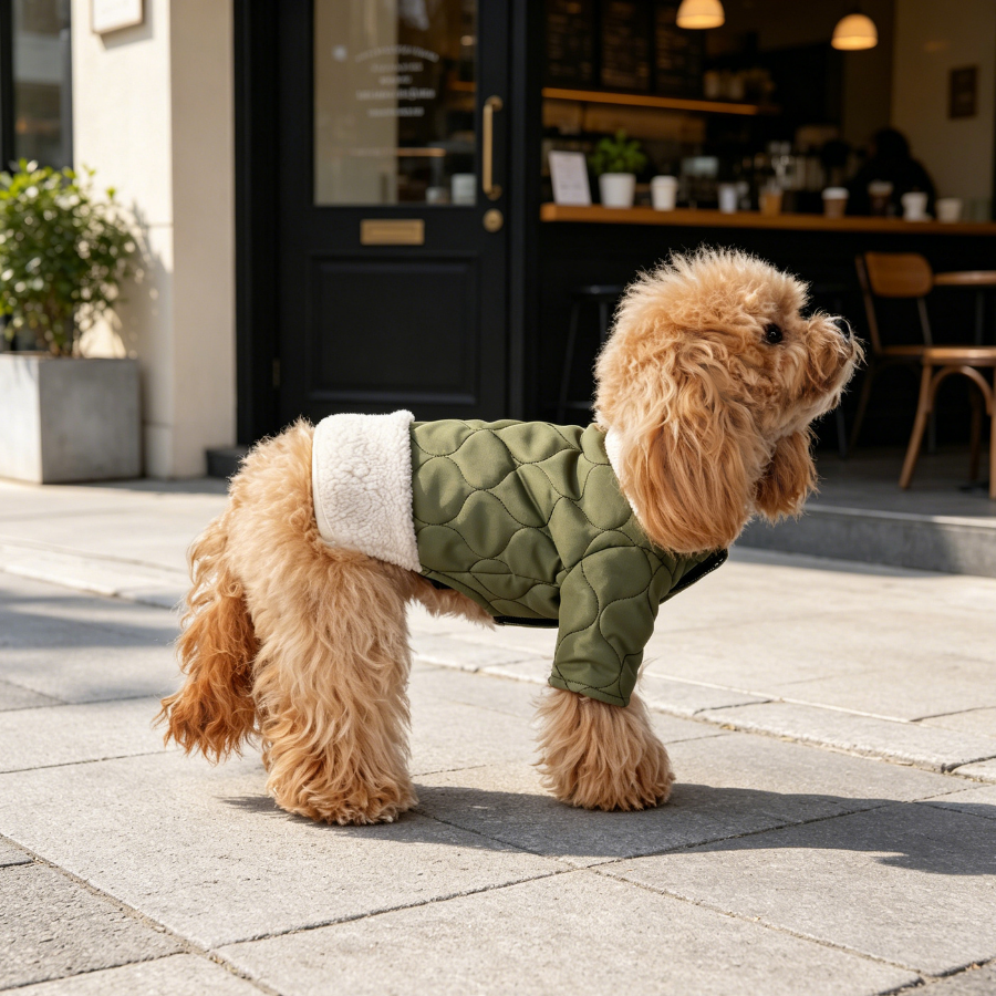 Gotoo Casaco Acolchoado Verde para c&atilde;es, , large Imagem n&uacute;mero 1