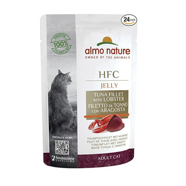 Almo Nature filete de atum e lagosta saqueta para gatos 